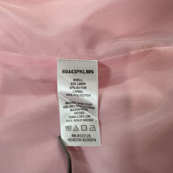 VTG Chadwicks Classics Pink Linen Blend Tailored Summer Blazer, 10 - Picture 7 of 12